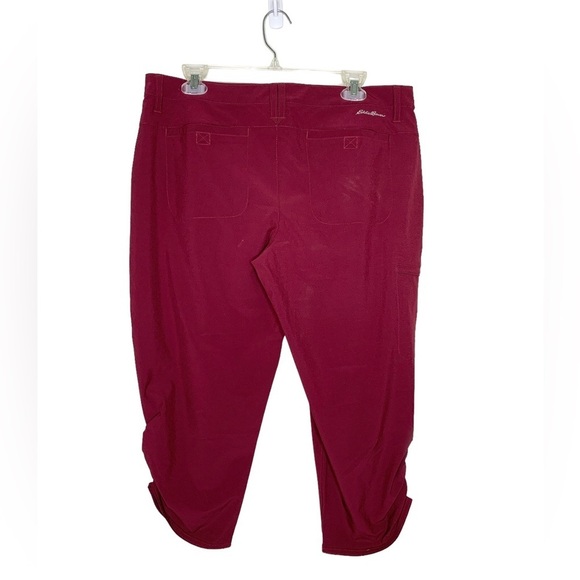 Eddie Bauer Ruched Capris in Dark Berry - Picture 2 of 6